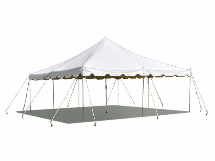 20' x 20' Standard Canopy Pole Tent - White